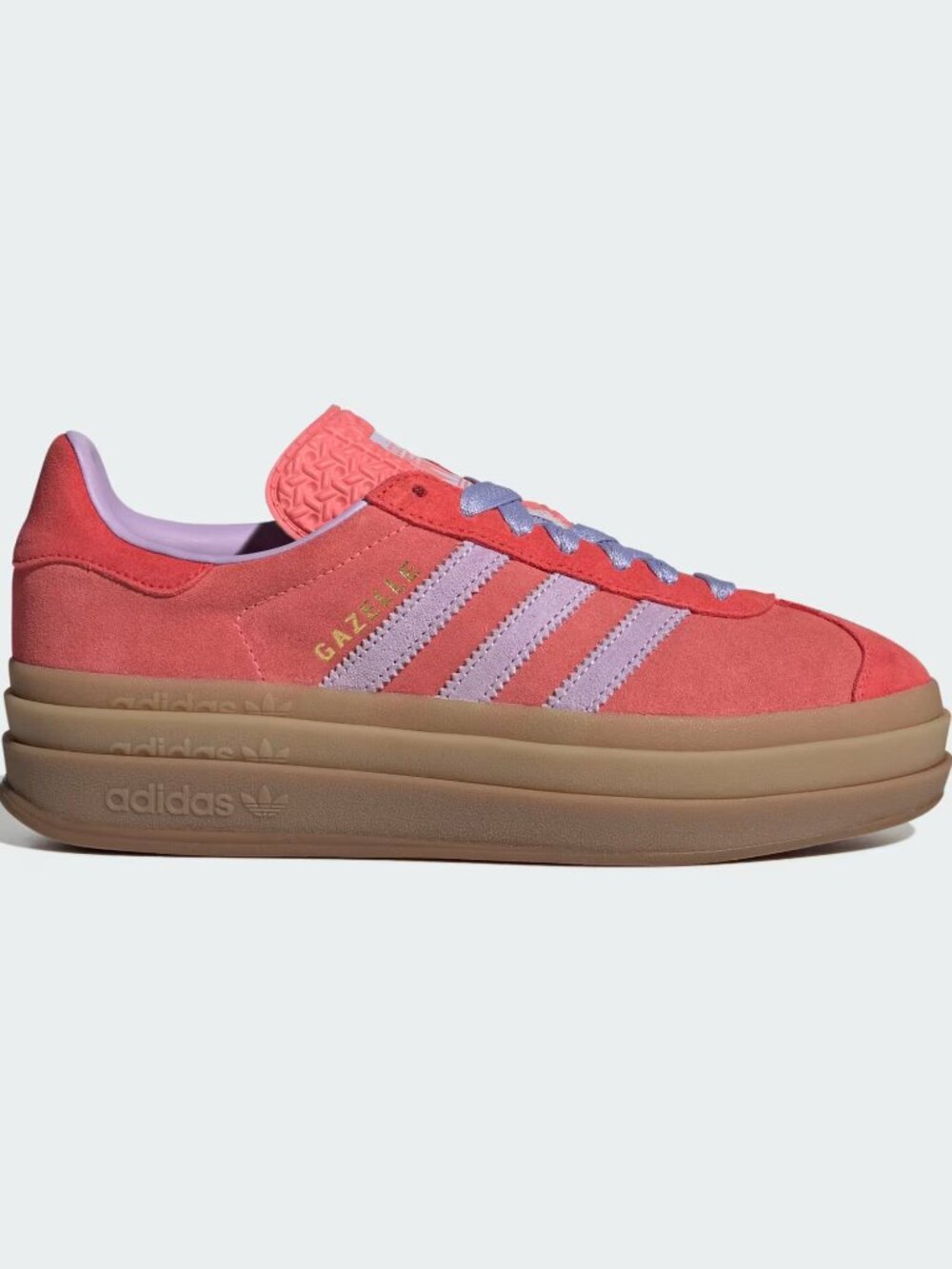 NWT Adidas Women's Gazelle Bold 'Semi Flash Red Powder Plum' Shoes IH4212